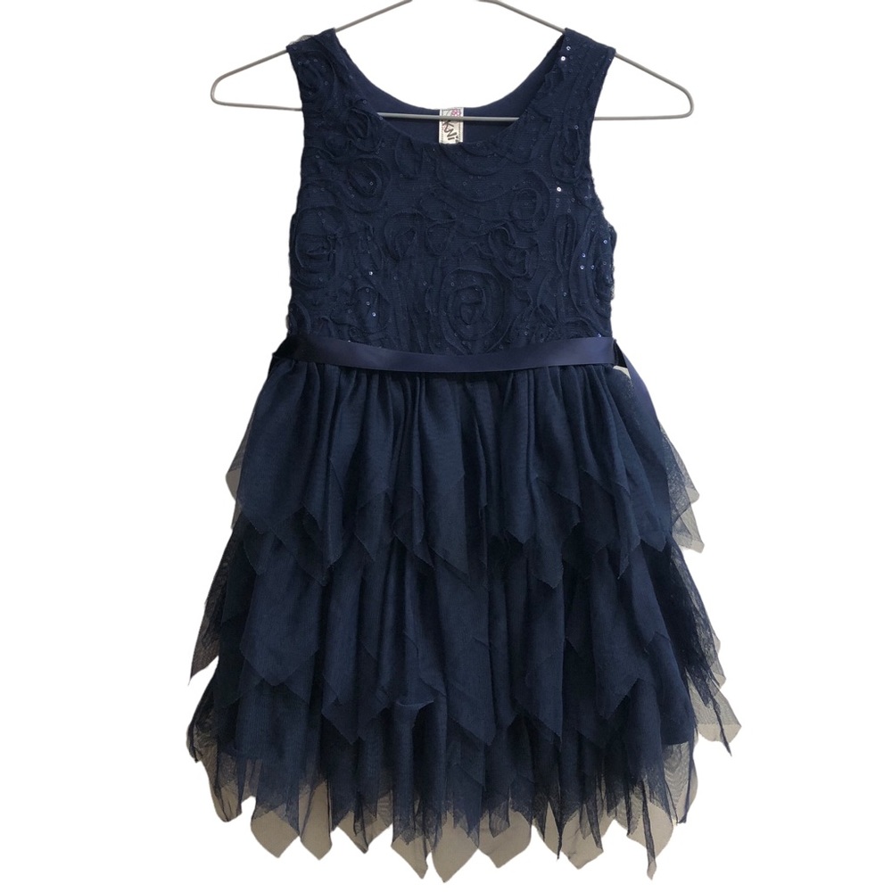 Knit works Lace dress with a tulle skirt for girls, size 6X